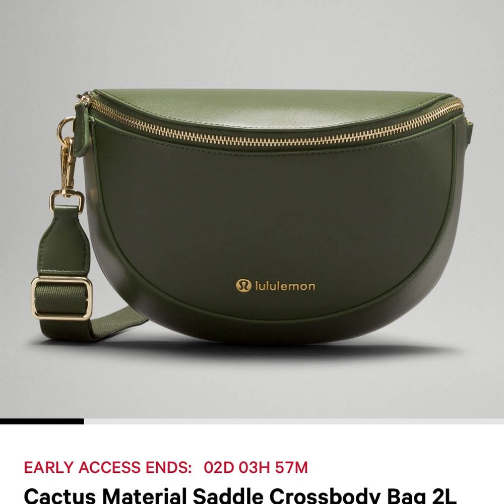 Lululemon cactus material crossbody bag 2L